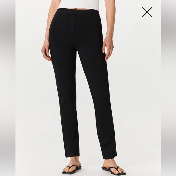 NWT Quince Ultra-Stretch Ponte Straight Leg Pants in black size medium - Picture 1 of 4